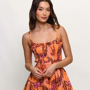 Hutch Ruched Bubble Mini Sundress